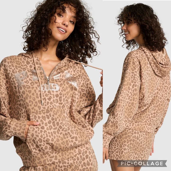 PINK Leopard Print Women's Hoodie - Picture 1 of 1